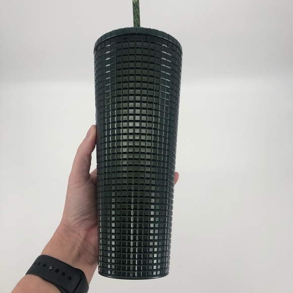 Starbucks 2021 Winter Holiday Jeweled Tumbler Cold Cup 24oz Green IN HAND NEW - Picture 3 of 7